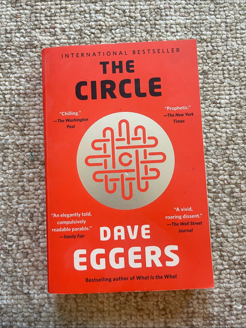 The Circle by Dave Eggers - Bright Red Paperback